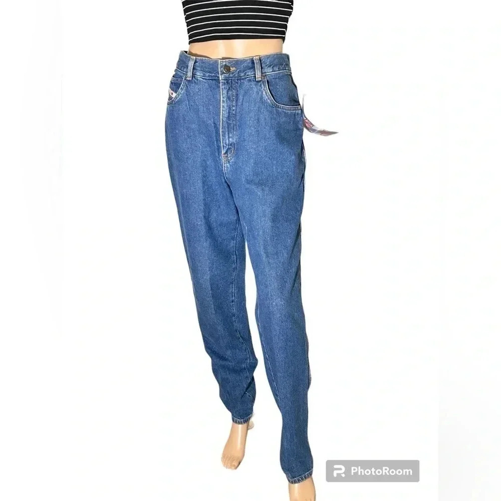 Bugle Boy Deadstock 100% Cotton High Rise Denim Blue Jeans Size 29 waist